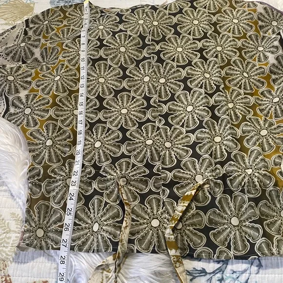Anthropologie Burlapp Cotton Silk Floral Blouse Small